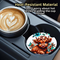 Heat resistant material. Don't worry about hot drinks scalding the cup holder. Moisture absorbing ceramic materials keep cup holders clean. 
